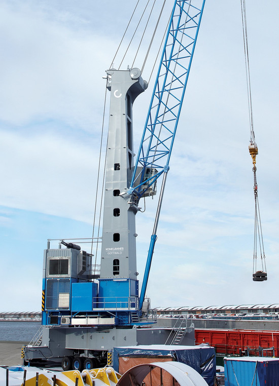 Konecranes Gottwald Model 3 Mobile Harbor Crane of the G HMK 3405 two-rope variant (photo: Konecranes)